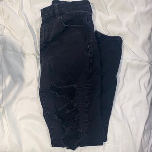 Black ripped jeans